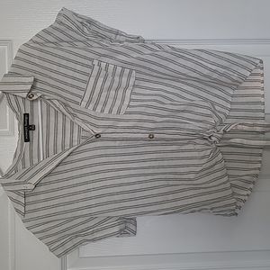 Striped button up